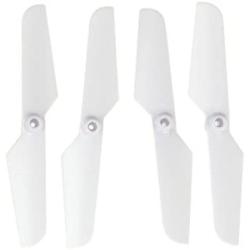 Upgraded Motors Main Propeller Cash Pack for Syma X11 X11C RC Quad Copter Quadrotor Drone Replacement Spare Parts CCW and CW with Gears Toy 4 Pcs (White-White)