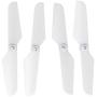 Upgraded Motors Main Propeller Cash Pack for Syma X11 X11C RC Quad Copter Quadrotor Drone Replacement Spare Parts CCW and CW with Gears Toy 4 Pcs (White-White)