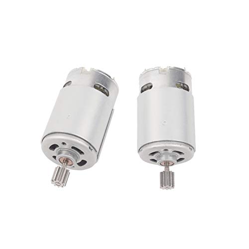 2 Pcs 550 24 Volt 35000RPM Electric Motor High Speed RS550 24V Motor Gearbox Accessories for Children Ride On Car Power Wheels Replacement Parts