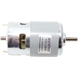 HANPOSE DC Motor 12V 15000RPM 775 200w Ball Bearing Large Torque High Power Low Noise Brushed DC Motor Driver for Electrical Tools DIY (775-200W)
