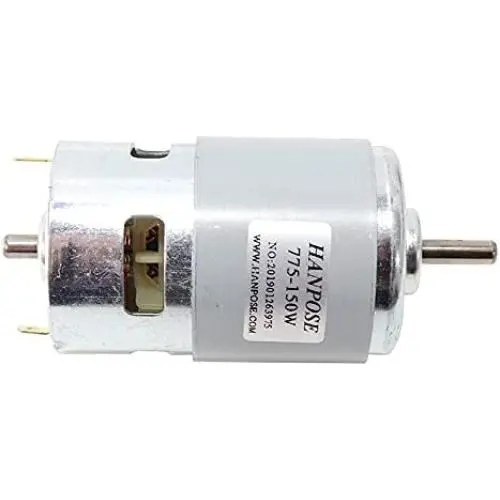 HANPOSE DC Motor 12V 15000RPM 775 200w Ball Bearing Large Torque High Power Low Noise Brushed DC Motor Driver for Electrical Tools DIY (775-200W)