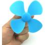 EUDAX Micro DC Motor 2mm Shaft Propeller with 4 Vanes 80mm Fan Shape for Fan Leaves Ship Model RC Boat DIY Airplane Science and Education Toys (32PCS)