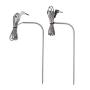 Replacement Meat Probes for Traeger Pellet Grills, 2PCs Waterproof BBQ Meat Temperature Probes with 2PCs Stainless Steel Probe Clip Holders, 3.5mm Plug