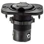 MotorGuide 8M0092066 Trolling Motor Receptacle — for 10-Gauge and 8-Gauge Wire, with Composite Mounting Plate, Black