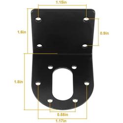 Biaungdo 37mm DC Motor Mounting Bracket, DC Gear Motors Fixed Mount Mounting Base, L-shape Fixed Seat Gear Reduction Motor Holder with Screw Nut