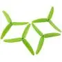 Upgraded Motors Three Blades Propellers Main Propeller Guard Bumpers Protectors for Hubsan H502E H502S Drone Replacement CCW CW with Metal Gears RC Quadcopter Spare Parts Set (Green)