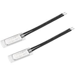 uxcell KSD9700 Thermostat, 60℃ Normally Open Temperature Switch Thermal Switch, N.O 5A Metal Temperature Controller 2pcs