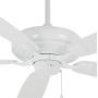 Minka-Aire F551-WH Watt 60 Inch Energy Star Rated Ceiling Fan with DC Motor and 4 Speed Pull Chain in White Finish