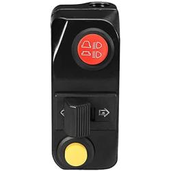 Durable Metal LED Light Motorcycle Handlebar Horn Turn Signal Light Controller Switch 3 Function Mount