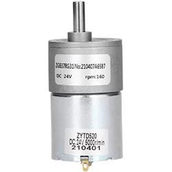 DC 24V Gear Motor Shaft 37mm Diameter Electric Gearbox Micro Speed Reduction Geared Motor(160R)