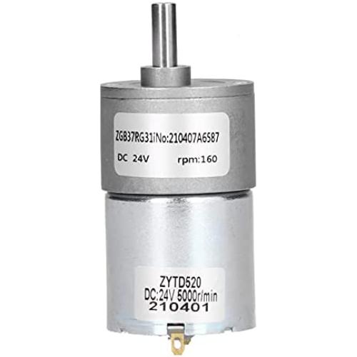 DC 24V Gear Motor Shaft 37mm Diameter Electric Gearbox Micro Speed Reduction Geared Motor(160R)