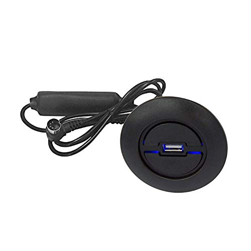 OKIN 2 Button Round Hand Control Power Recliner Switch with USB OEM with LED Back-Light Offered by Lifestyle-Solutions (Round USB Switch with Blue Light)