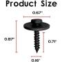 20Pcs Metal Black Car Screw Body Bumper Hood Retainer Clips A15100800ux0092
