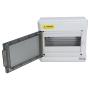 Distribution Protection Box, 8.66 x 7.87 x 3.94in Switching Power Supply ABS IP66 Waterproof Transparent Cover Distribution Junction Box for Indoor Wall Circuit Breaker(9 Way)