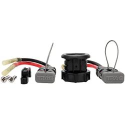 Camco Trac Outdoors High-Current Connector Kit, 8 Gauge | Upgrade Your Trolling Motor Connectors to High-Current 12V or 24V Power | for 60 Amp 12/24/36V Power (69441), Black