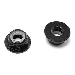 DGZZI M5 Aluminum Locknut 8PCS Black M5 Aluminum Nuts Flange Nylon Lock Nut for RC Drone FPV Parts