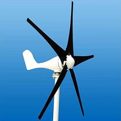 HYTC Wind Power 400W 12V Wind Turbine 5 Blades with Charge Controller Wind Energy Motor-Black 12v