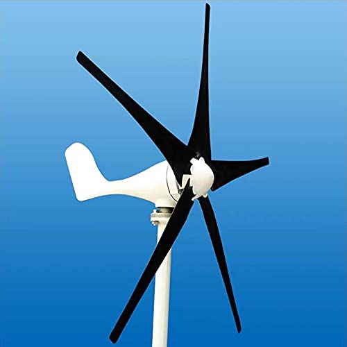 HYTC Wind Power 400W 12V Wind Turbine 5 Blades with Charge Controller Wind Energy Motor-Black 12v