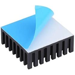 6pcs Small Heatsink 25 x 25 x 10 mm / 0.98 x 0.98 x 0.39 inch Aluminum Heat Sink with Thermal Conductive Double Sided Tape for Cooling GPU IC Chips VRAM VGA RAM