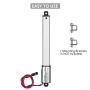 Justech 100mm Linear Actuator 12V 4-inch Linear Actuator Motor 32N Mini Linear Motor for Car RV Electric Door Opener Industrial Agricultural Machinery Clean Vessels Cargo Medical Window-Silver