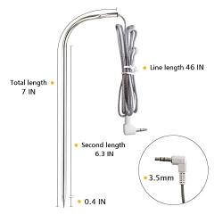Replacement Meat Probes for Traeger Pellet Grills, 2PCs Waterproof BBQ Meat Temperature Probes with 2PCs Stainless Steel Probe Clip Holders, 3.5mm Plug