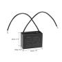 uxcell Ceiling Fan Capacitor CBB61 6uF 350V AC 2 Wires Metallized Polypropylene Film Capacitor 47x34x22mm for Electric Fan Pump Motor Generator