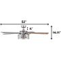 Honeywell Ceiling Fans 51460-01 Carnegie Ceiling Fan, 52, Pewter
