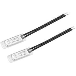 uxcell KSD9700 Thermostat, 140℃ Normally Close Temperature Switch Thermal Switch, N.C 10A Metal Temperature Controller 2pcs