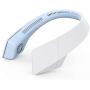 Portable Neck Fan with Headphone Design, Improved for 2021 Bladeless Neck Fan Blue USB Powered Rechargeable Neck Fan for Travel, Sports, Outdoor and Indoor Activit