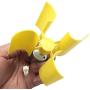 4 Blades Vertical Wind Turbines Generator Electricity Generator Small DC Motor Blades DIY Kit Small Motor (Color : Yellow)