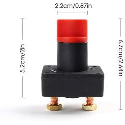 LotFancy Battery Switch for Car Van Truck Boat Battery Power Disconnect, On Off Rotary Isolator Cut OFF Switch 300A, With 2Pcs Covers and 2Pcs Wire Lugs