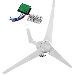 Dyna-Living Wind Turbine Generator Kit 400W DC 12V Wind Turbine Motor 3 Blades Wind Power Generator with Charge Controller for Home Marine Industrial Energy(Not Included mast)