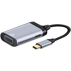 Xiwai USB-C Type C to VGA RGB Converter HDTV Adapter 60hz 1080p with Female PD Power Port