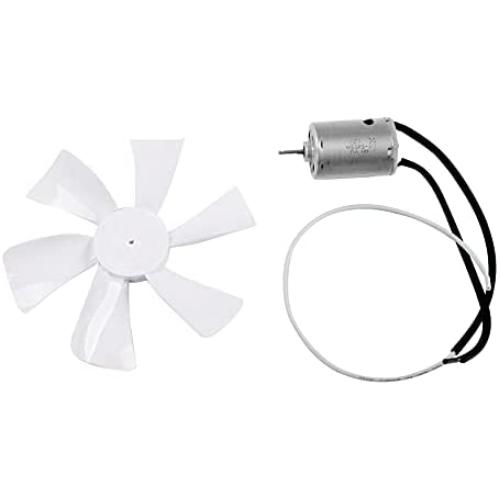 White 6 inch RV Fan 12V D - Shaft Replacement Camper Fan Blade Bathroom Fan Home Bathroom Mobile Home RV Motor