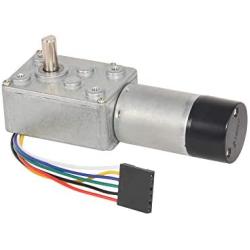 DC Geared Motor with Encoder 12V 45RPM for Custom Servo,Arduino Robotics,RC Car Model and 3D Printers,DIY Engine Toy