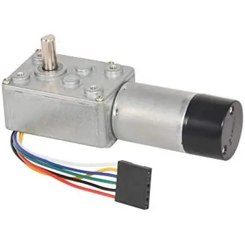 Hall Encoder DC 12V 64Rpm Worm Gear Motor Quiet High Torque Turbine Reducer