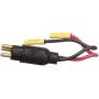 Attwood 14352-3 Medium-Duty Trolling Motor Connector, Male Plug, Motor Side, 5-Inch Harness with Butt Connectors, 10-Gauge Wire