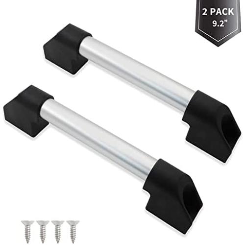 ESUDNT RV Grab Door Handle, Aluminum for Camper, Trailer, Cargo Trailer, Motor Home, Boat, Automotive (2 Pack, Come with Screws)