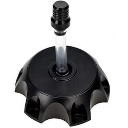 HIAORS CNC Aluminum Gas Fuel Tank Cap With Breather Valve for 50cc 70cc 90cc 110cc 125cc 140cc 150cc 160cc Pit Dirt Bike Motorcycle Black