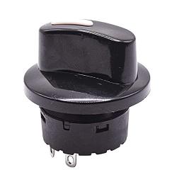 HQRP Rotary Switch with Knob 120V 8A 1-Pole 2-Way SPDT