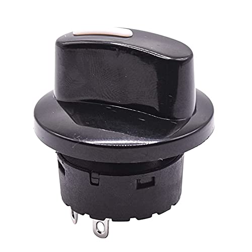 HQRP Rotary Switch with Knob 120V 8A 1-Pole 2-Way SPDT