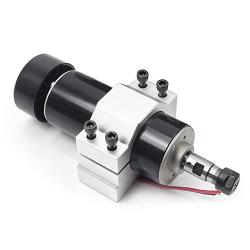 RATTMMOTOR 500W CNC Air Cooled Spindle Motor ER11 12-100VDC 0.5NM 12000RPM + 52mm Spindle Motor Mount Clamp for CNC Router Milling Machine