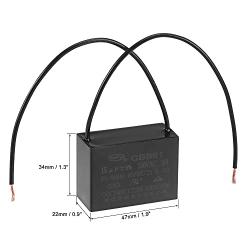 uxcell Ceiling Fan Capacitor CBB61 15uF 250V AC 2 Wires Metallized Polypropylene Film Capacitor 47x34x22mm for Electric Fan Pump Motor Generator 3Pcs