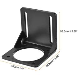 MECCANIXITY Motor Bracket Motor Mounting Holder 98.5x100x98.5mm Black for 86mm NEMA 34 Stepper Motor with Screws