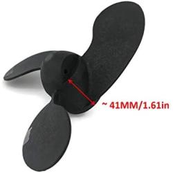 ITACO Boat Motor F6 309-64106-0 309641060M Plastic Propeller Assy 3 x 7.4 x 5.7 for Tohatsu Nissan 2.5HP 3.5HP Outboard Motor Engine