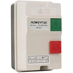 POWERTEC 71443 Single-Phase Magnetic Switch Box, 220/240V, 3 HP, 18-26 Amp, Heavy Duty, CSA Certified, Multi Color
