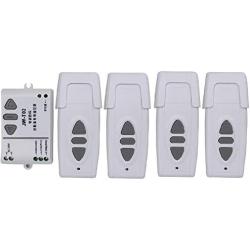 Calvas AC220V RF Wireless Remote Control Switch System UP&DOWN Remote control/Motor reversing controller 1pc Receiver 4pc Transmitter