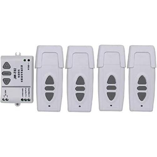 Calvas AC220V RF Wireless Remote Control Switch System UP&DOWN Remote control/Motor reversing controller 1pc Receiver 4pc Transmitter