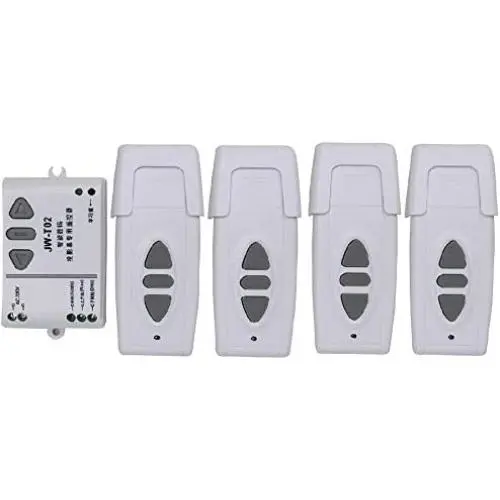 Calvas AC220V RF Wireless Remote Control Switch System UP&DOWN Remote control/Motor reversing controller 1pc Receiver 4pc Transmitter
