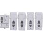 Calvas AC220V RF Wireless Remote Control Switch System UP&DOWN Remote control/Motor reversing controller 1pc Receiver 4pc Transmitter